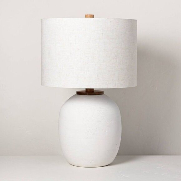 Resin Table Lamp White - Hearth & Hand Magnolia - Target - New in Box - Picture 1 of 5